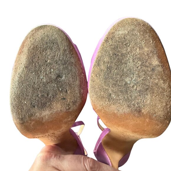 Jimmy Choo Rosie Satin Stiletto Heels Women’s Size 37.5 EU US 7 - Picture 9 of 10